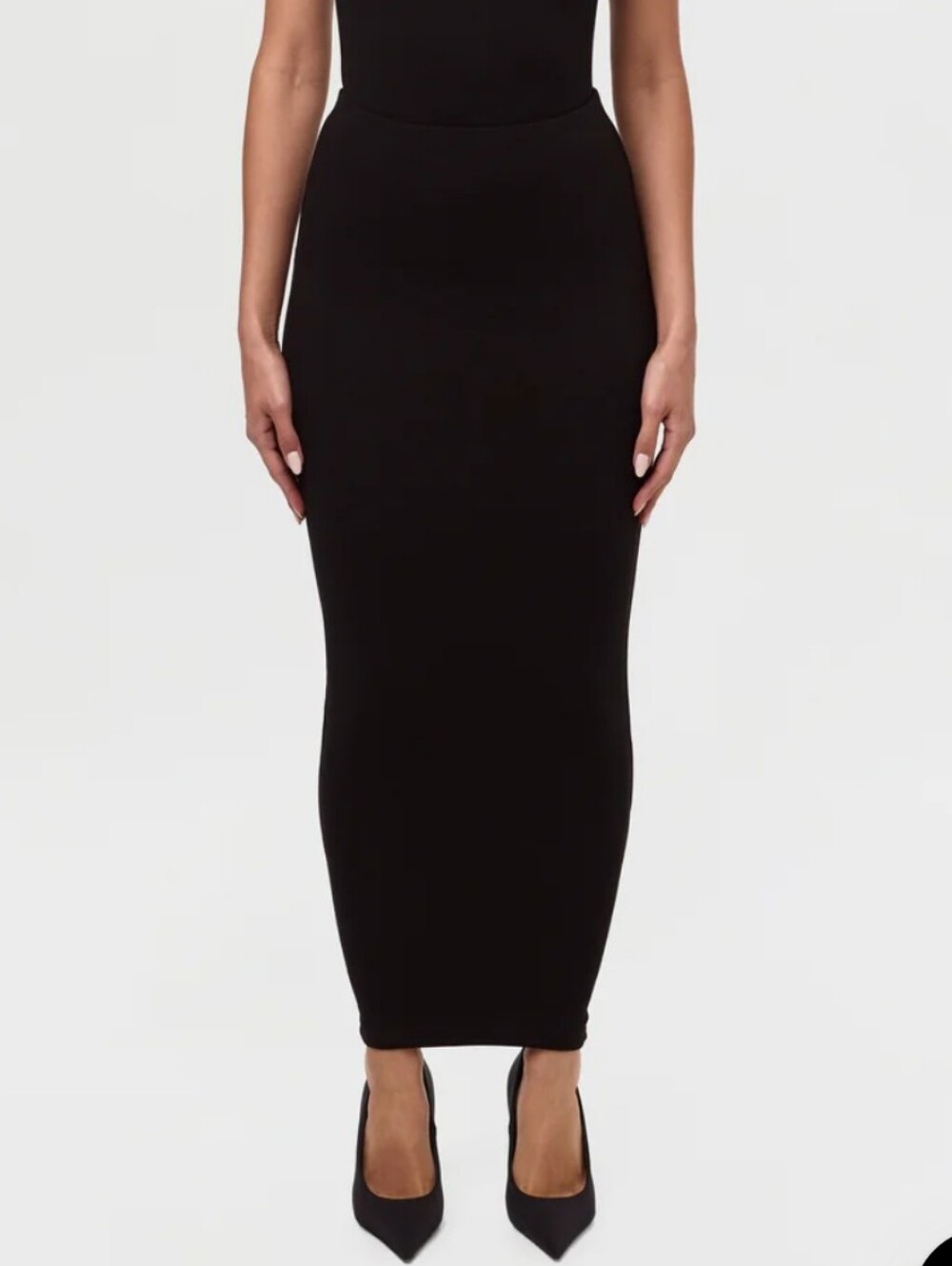 Naked Wardrobe Black High Waisted Bodycon Minimalist Skirt Sz 3X New